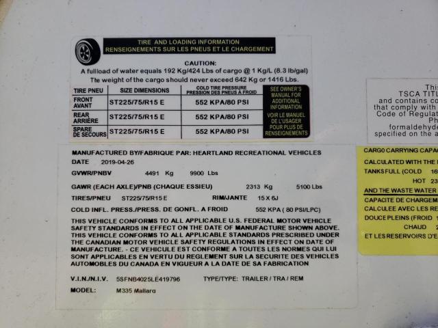 5SFNB4025LE419796 - 2020 HRTL GATEWAY WHITE photo 10