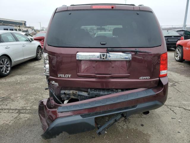 5FNYF4H67FB041933 - 2015 HONDA PILOT EXL MAROON photo 6