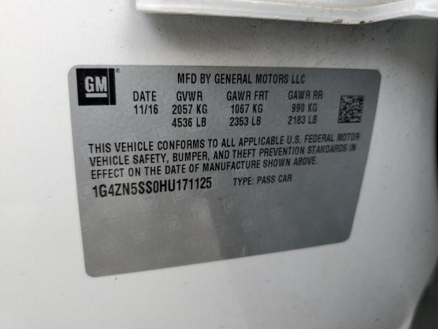 1G4ZN5SS0HU171125 - 2017 BUICK LACROSSE PREFERRED WHITE photo 13