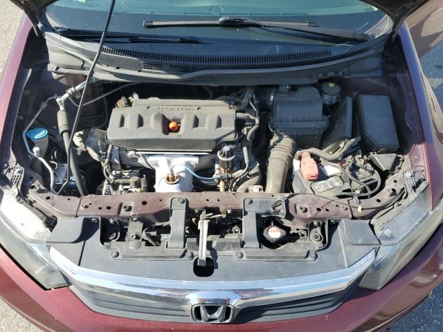 2HGFB2F85CH600933 - 2012 HONDA CIVIC EX BURGUNDY photo 11