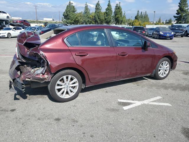 2HGFB2F85CH600933 - 2012 HONDA CIVIC EX BURGUNDY photo 3