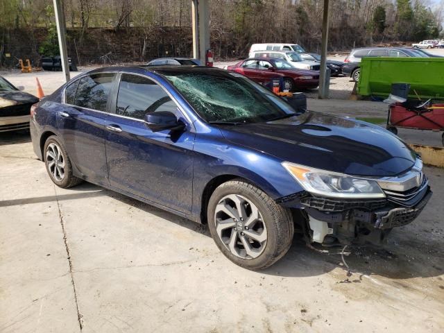 1HGCR2F7XHA110788 - 2017 HONDA ACCORD EX BLUE photo 4