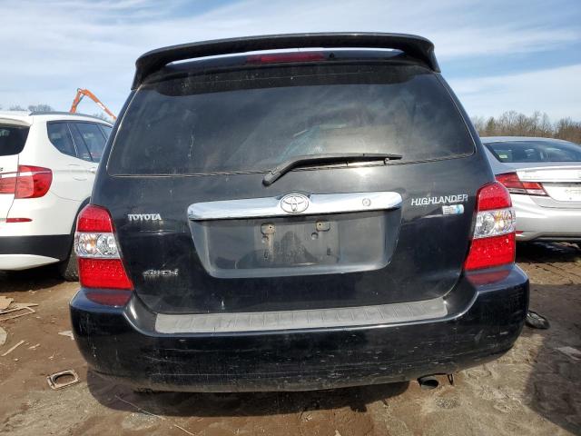 JTEEW21A160029504 - 2006 TOYOTA HIGHLANDER HYBRID BLACK photo 6