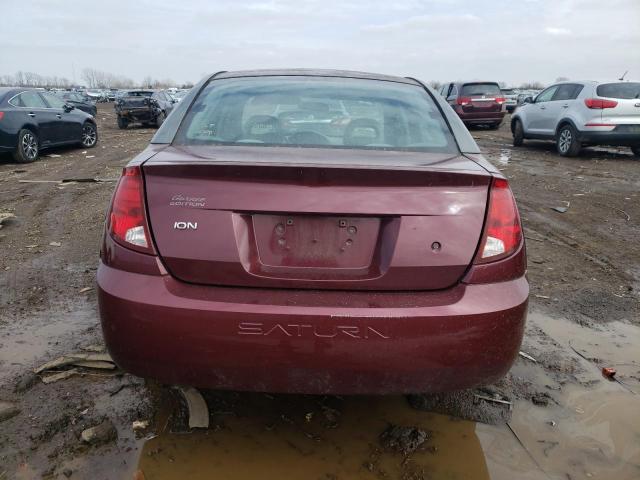 1G8AG52F73Z122024 - 2003 SATURN ION LEVEL 1 BURGUNDY photo 6