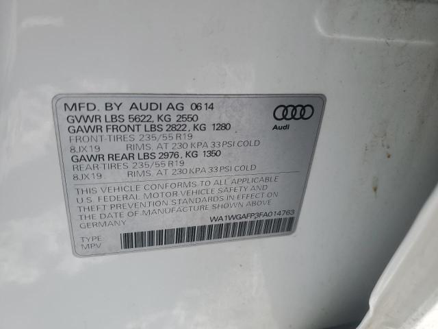 WA1WGAFP3FA014763 - 2015 AUDI Q5 PRESTIGE 白色 照片 13