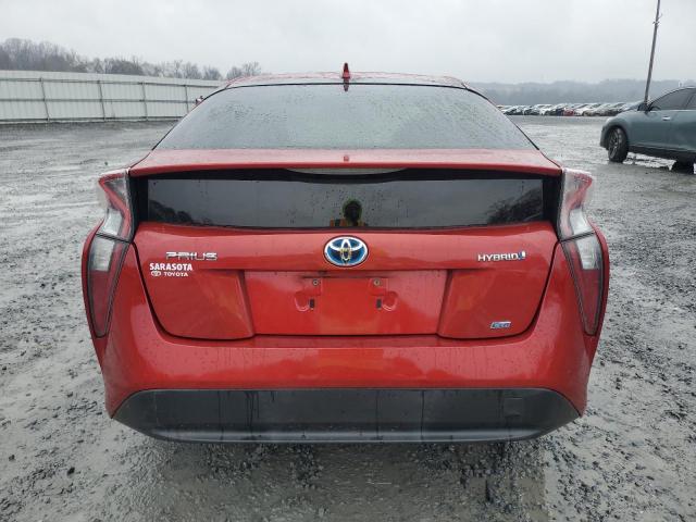 JTDKARFU8H3051616 - 2017 TOYOTA PRIUS RED photo 6