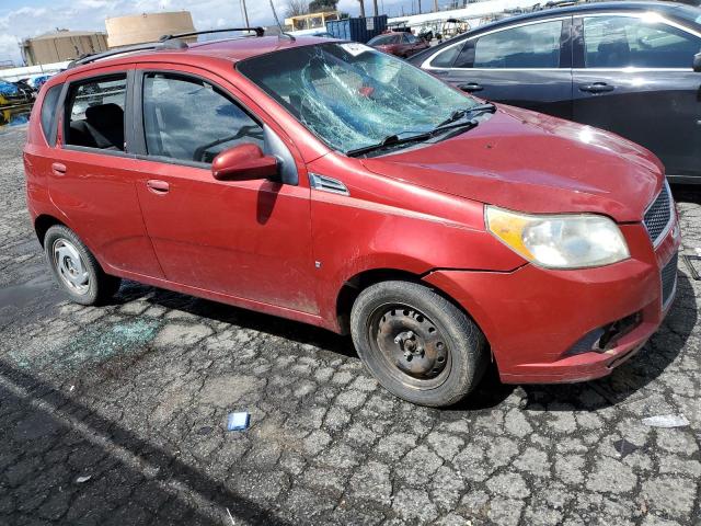 KL1TD66E59B384325 - 2009 CHEVROLET AVEO LS RED photo 4