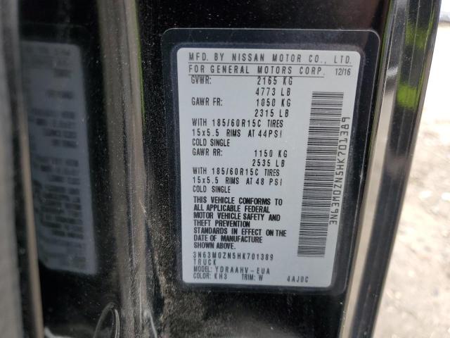 3N63M0ZN5HK701389 - 2017 CHEVROLET CITY EXPRE LT 黑色 照片 13