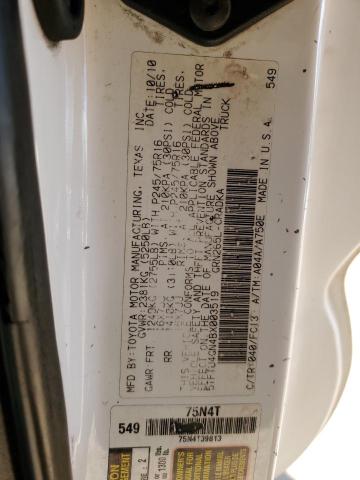 5TFTU4GN4BX003519 - 2011 TOYOTA TACOMA PRERUNNER ACCESS CAB WHITE photo 12