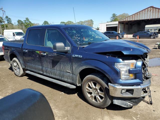 1FTEW1CP0HKC69165 - 2017 FORD F150 SUPERCREW BLUE photo 4