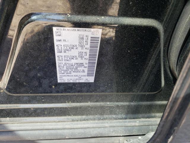 5N1DR2MN1HC667500 - 2017 NISSAN PATHFINDER S BLACK photo 13