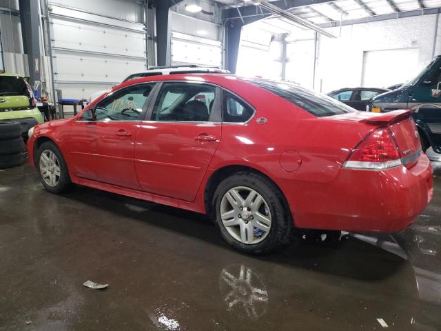 2G1WC57M391235493 - 2009 CHEVROLET IMPALA 2LT RED photo 2