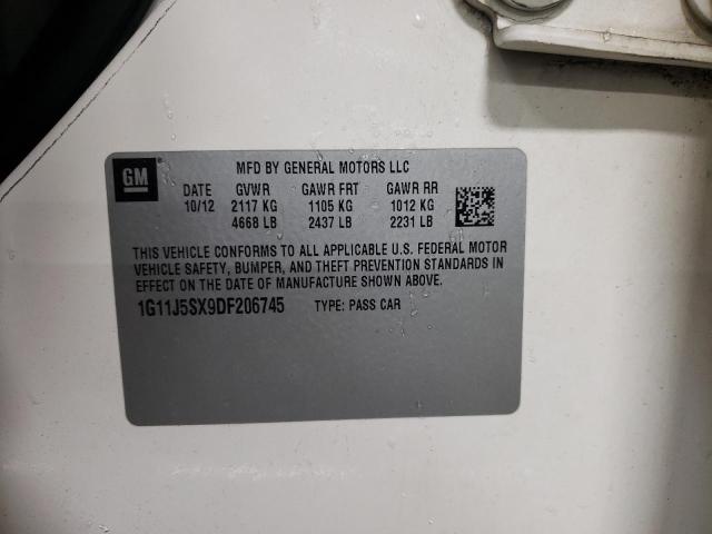 1G11J5SX9DF206745 - 2013 CHEVROLET MALIBU LTZ WHITE photo 12