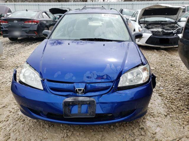 1HGES16395L025171 - 2005 HONDA CIVIC DX VP Mavi foto 5