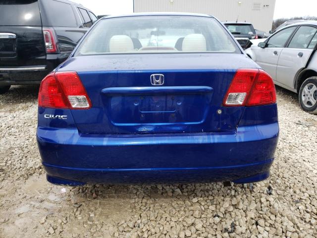 1HGES16395L025171 - 2005 HONDA CIVIC DX VP Mavi foto 6