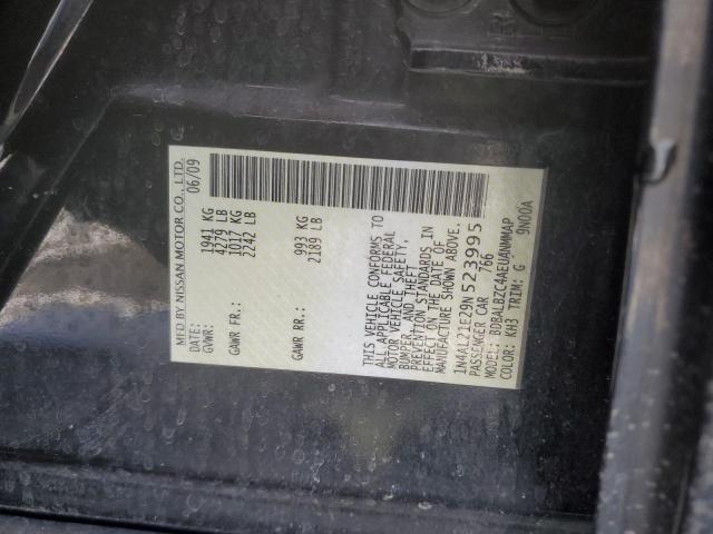 1N4AL21E29N523995 - 2009 NISSAN ALTIMA 2.5 BLACK photo 12