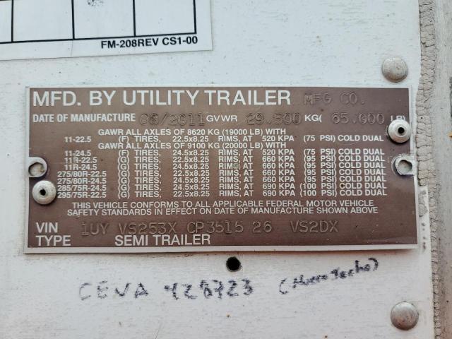 1UYVS253XCP351526 - 2012 UTILITY TRAILER Blanco foto 10