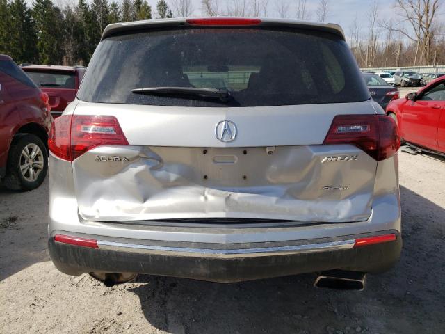 2HNYD2H36CH537919 - 2012 ACURA MDX TECHNOLOGY SILVER photo 6