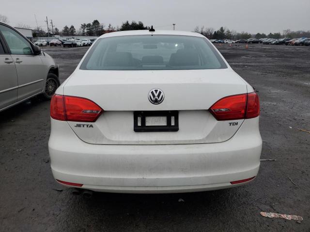 3VWLL7AJ8EM363006 - 2014 VOLKSWAGEN JETTA TDI WHITE photo 6