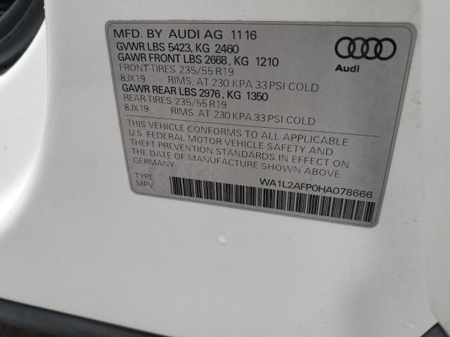 WA1L2AFP0HA078666 - 2017 AUDI Q5 PREMIUM PLUS WHITE photo 13