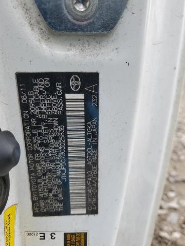 JTKJF5C73C3025835 - 2012 TOYOTA SCION TC 白色 照片 12