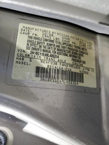 3N1BC11E49L405314 - 2009 NISSAN VERSA S TAN photo 12