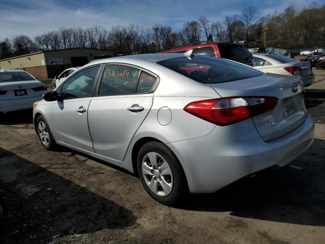 KNAFK4A64G5542632 - 2016 KIA FORTE LX SILVER photo 2