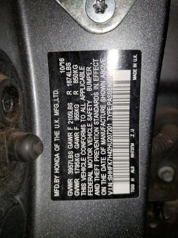 SHHFK7H42HU207201 - 2017 HONDA CIVIC SPORT 灰色 照片 13