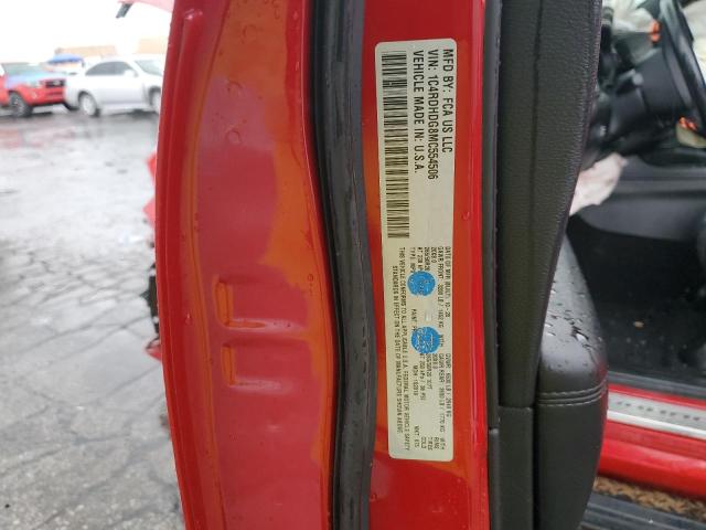 1C4RDHDG8MC554506 - 2021 DODGE DURANGO GT RED photo 12
