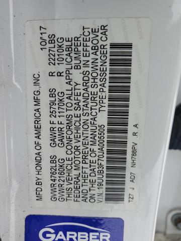 19UUB3F70JA005505 - 2018 ACURA TLX ADVANCE WHITE photo 12