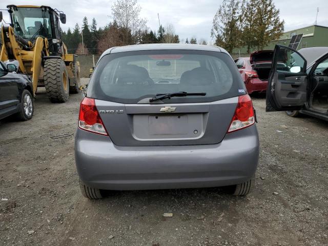 KL1TD66626B678186 - 2006 CHEVROLET AVEO BASE SILVER photo 6