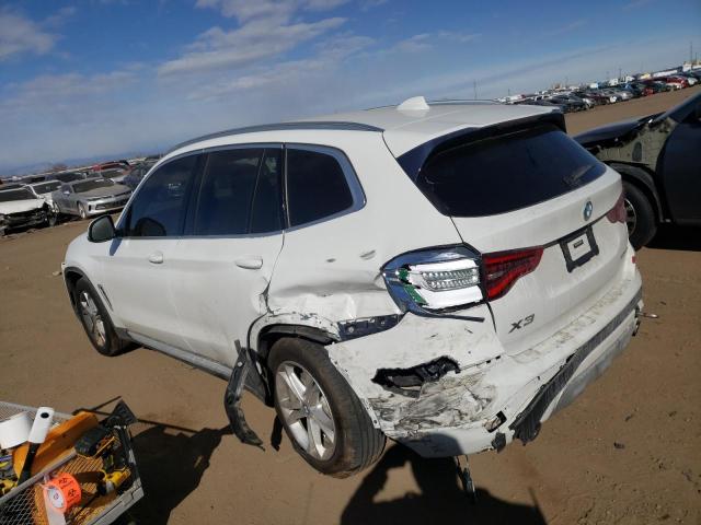 5UXTY5C04L9D39411 - 2020 BMW X3 XDRIVE30I WHITE photo 2