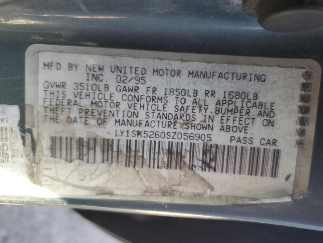 1Y1SK5260SZ056905 - 1995 GEO PRIZM BASE GRAY photo 13