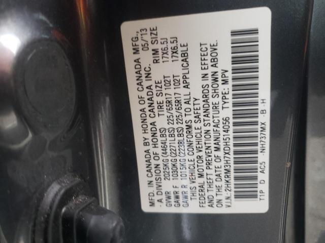 2HKRM3H7XDH514056 - 2013 HONDA CR-V EXL CHARCOAL photo 14