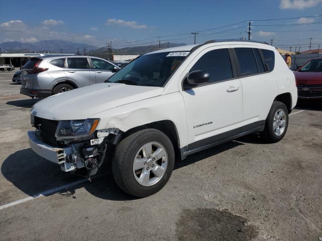 1C4NJCBA5ED832525 - 2014 JEEP COMPASS SPORT WHITE photo 1