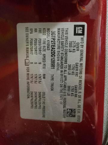 3GTP2TEA2DG128981 - 2013 GMC SIERRA K1500 RED photo 12