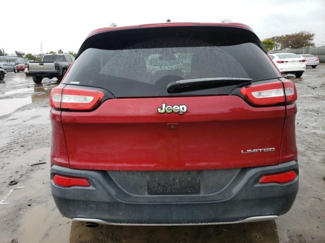 1C4PJLDB2HW522517 - 2017 JEEP CHEROKEE LIMITED RED photo 6