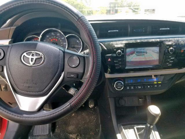 2T1BURHE1FC471820 - 2015 TOYOTA COROLLA L RED photo 9