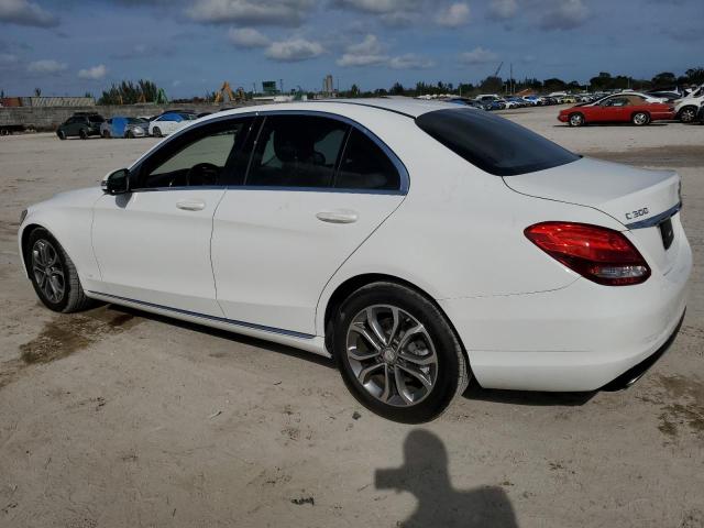 55SWF4JB9GU166169 - 2016 MERCEDES-BENZ C 300 WHITE photo 2