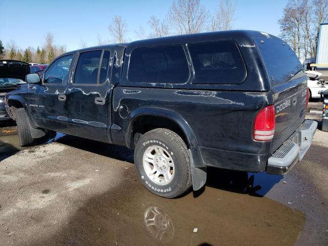 1B7HG38N42S536523 - 2002 DODGE DAKOTA QUAD SPORT BLACK photo 2