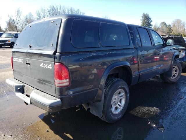 1B7HG38N42S536523 - 2002 DODGE DAKOTA QUAD SPORT BLACK photo 3