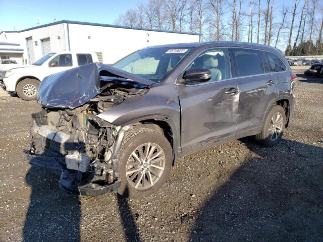 5TDJZRFH1HS460742 - 2017 TOYOTA HIGHLANDER SE GRAY photo 1