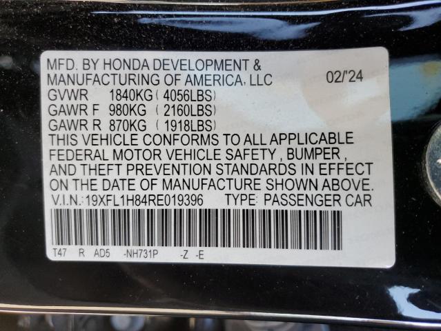 19XFL1H84RE019396 - 2024 HONDA CIVIC SPORT TOURING BLACK photo 13