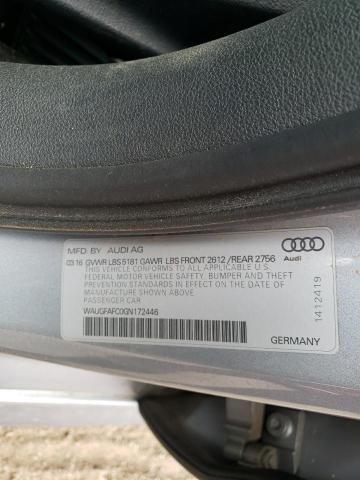 WAUGFAFC0GN172446 - 2016 AUDI A6 PREMIUM PLUS GRAY photo 12