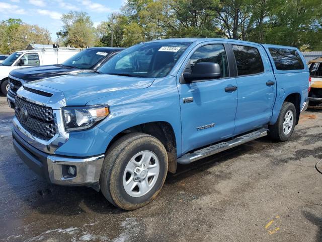 5TFDW5F18KX816445 - 2019 TOYOTA TUNDRA CREWMAX SR5 BLUE photo 1