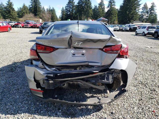 3KPC24A66NE175627 - 2022 HYUNDAI ACCENT SE SILVER photo 6