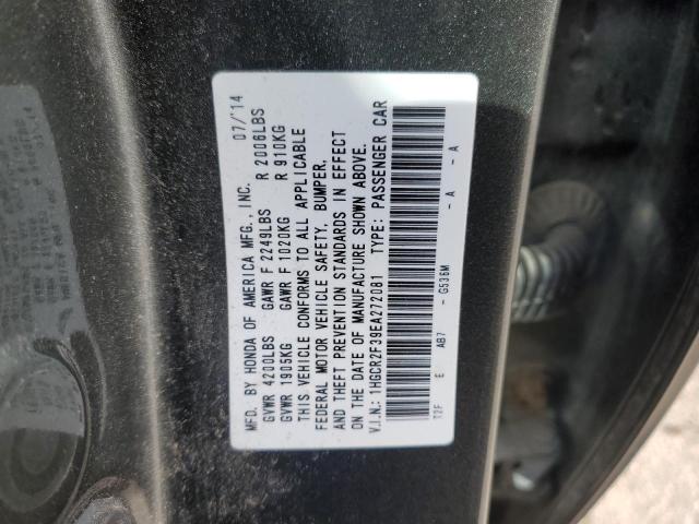 1HGCR2F39EA272081 - 2014 HONDA ACCORD LX GRAY photo 12