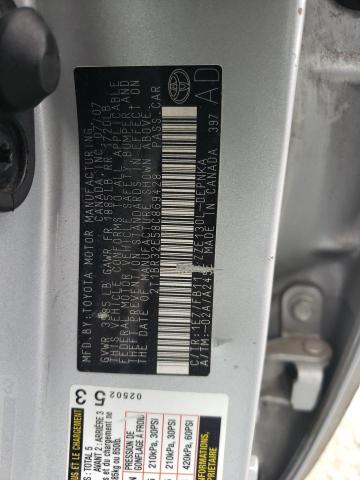 2T1BR32E58C869428 - 2008 TOYOTA COROLLA CE SILVER photo 12