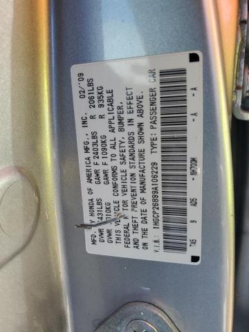 1HGCP26899A106229 - 2009 HONDA ACCORD EXL SILVER photo 12