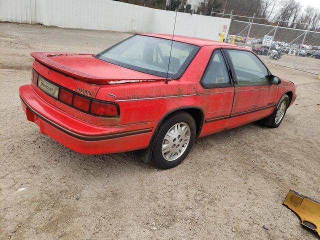 2G1WN14T2M9108582 - 1991 CHEVROLET LUMINA EURO RED photo 3